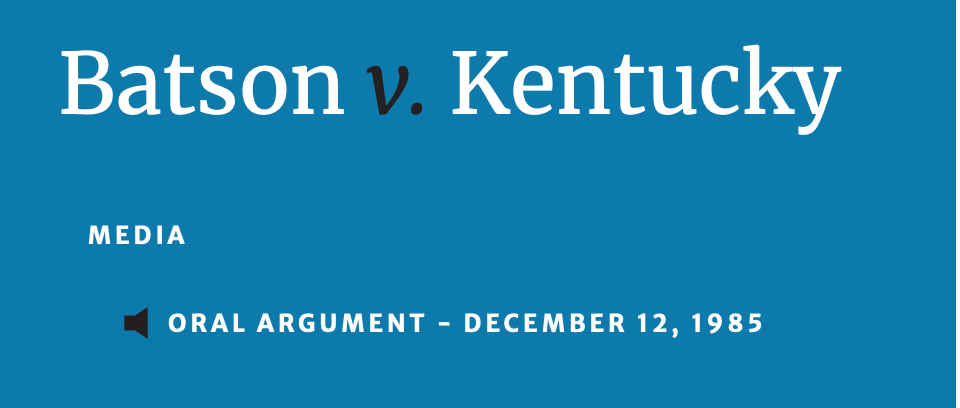 Batson v clearance kentucky case brief